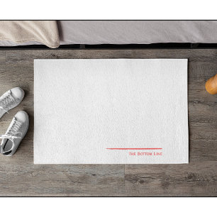 The red Bottom Line Doormat