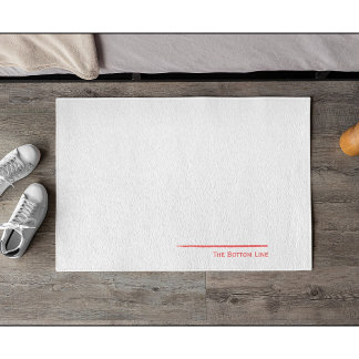 The red Bottom Line Doormat