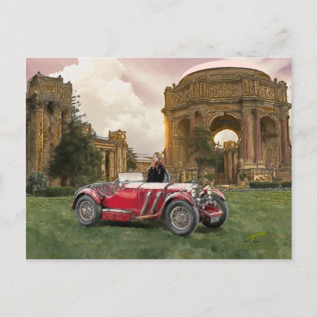The Red Car Postcard (Front)