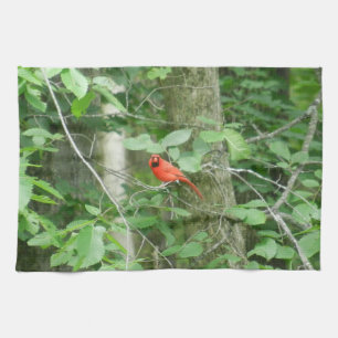 THE RED CARDINAL hand towel