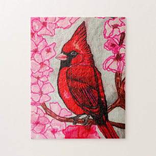 THE RED CARDINAL  JIGSAW PUZZLE