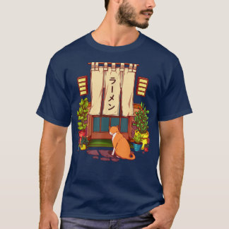 The Red Cat And The Japanese Ramen Classic  T-Shirt