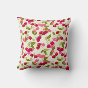 The red cherry . throw pillow