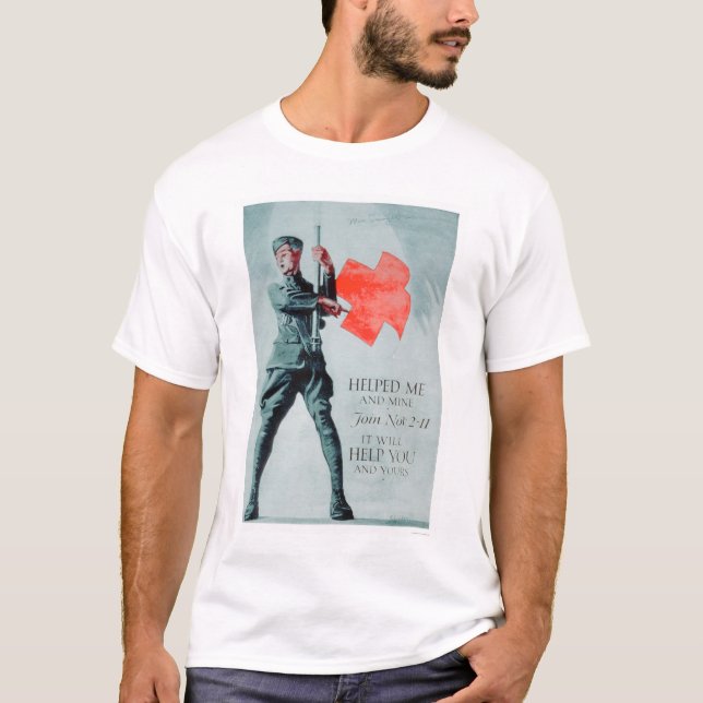 The Red Cross Helped Me (US00036) T-Shirt (Front)