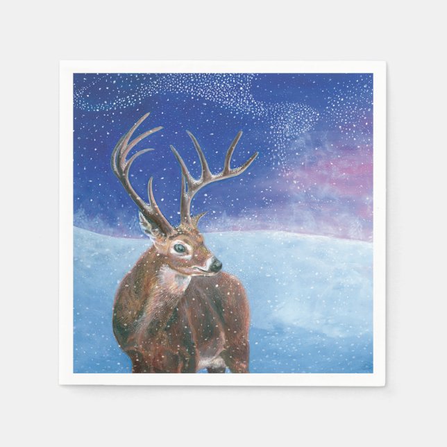 The red deer (Cervus elaphus)   Napkin (Front)