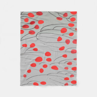 The red DOTS fleece blanket