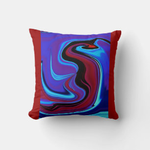 The Red Dragon Abstract Throw Pillow