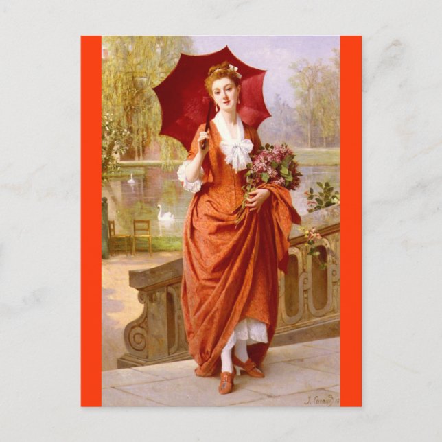 The red Dress - Caraud Postcard (Front)