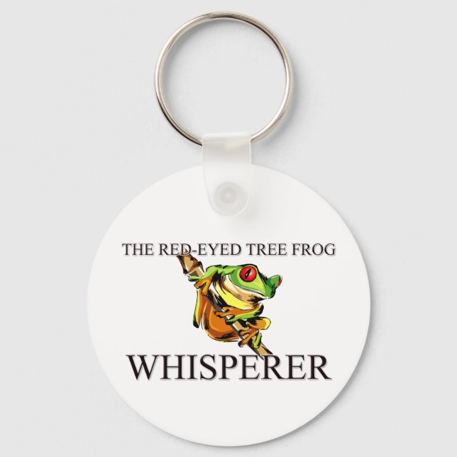 The Red-Eyed Tree Frog Whisperer Keychain (Front)