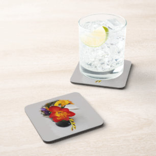 The red freesia coaster
