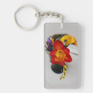 The red freesia keychain