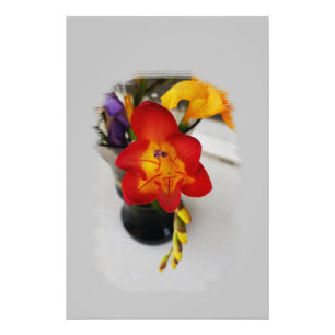 The red freesia photo print