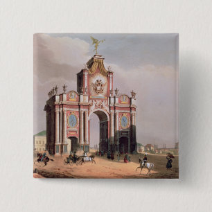 The Red Gate in Moscow 2 Inch Square Button