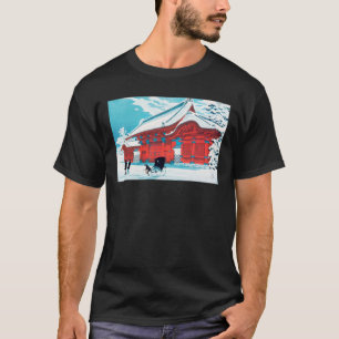 The Red Gate of Hongo in Snow by Hiroaki Takahashi T-Shirt