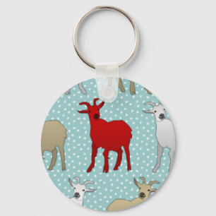 The Red Goat Keychain
