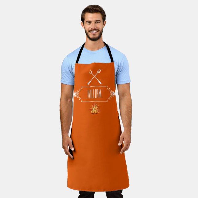 The Red Grillmaster Apron (Worn)
