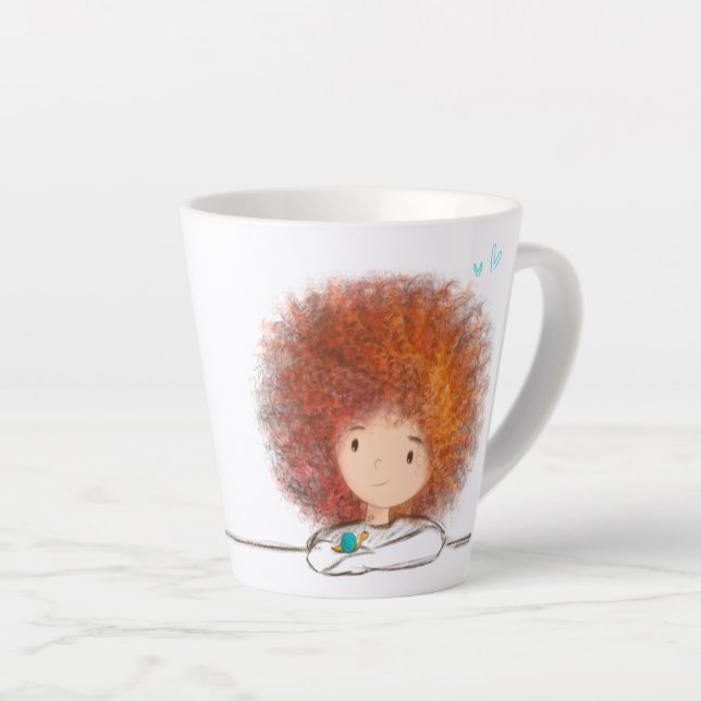 The red head cutie latte mug (Right Angle)