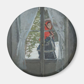 The Red Kerchief, Portrait of Mrs. Monet (1873) Magnet