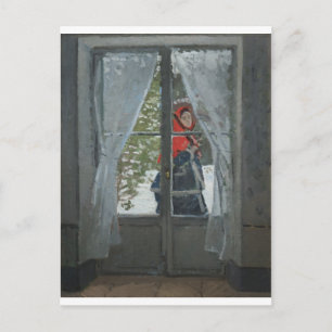 The Red Kerchief, Portrait of Mrs. Monet (1873) Postcard