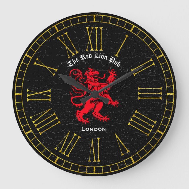 The Red Lion Pub Vintage Large Clock (Front)