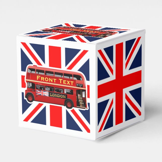 The Red London Bus Favor Box (Front Side)