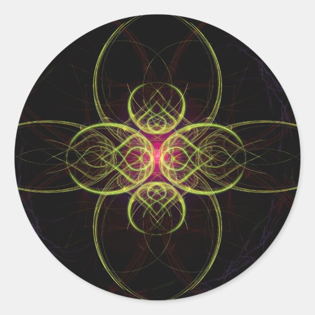 The Red Medallion By Alexandra Cook aka Linandara Classic Round Sticker (Front)