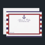 The Red & Navy Nautical Anchor Wedding Collection Advice Card<br><div class="desc">Celebrate in style with these nautical anchor advice cards. The simple yet stylish design will allow your guests to write a note of advice for you to keep and read over in years to come. The wording is easy to personalize so these cards can quickly be transformed into advice cards...</div>