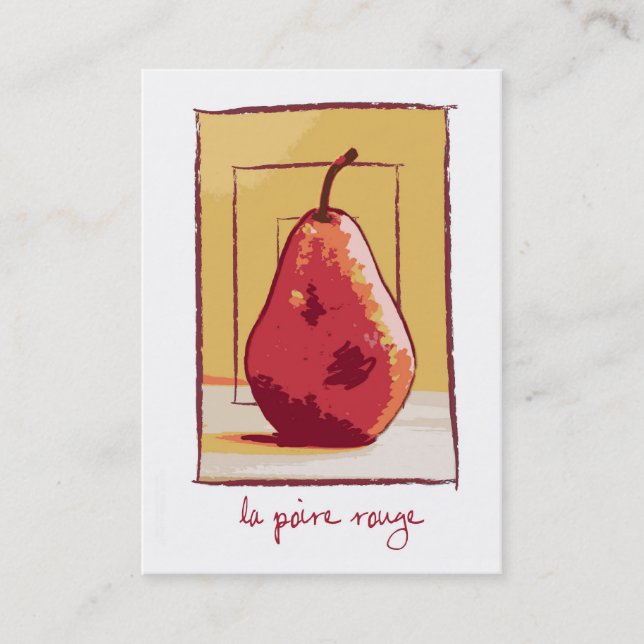 The Red Pear Business Card (Front)