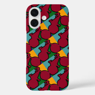 the red pop bike silhouette iPhone 16 case