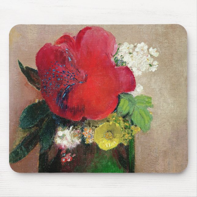 The Red Poppy Mouse Pad (Front)