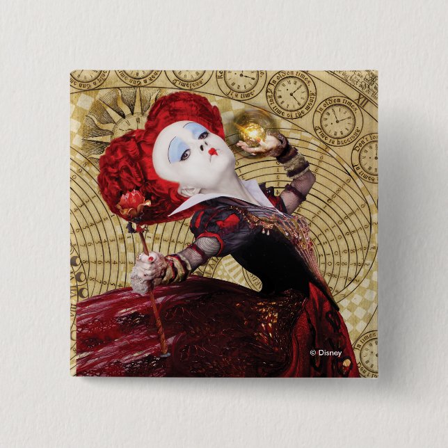 The Red Queen | Adventures in Wonderland 2 Inch Square Button (Front)