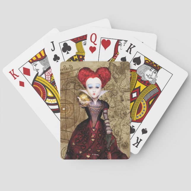 The Red Queen | Don't be Late 2 Playing Cards (Back)