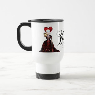 The Red Queen Don't be Late Travel Mug