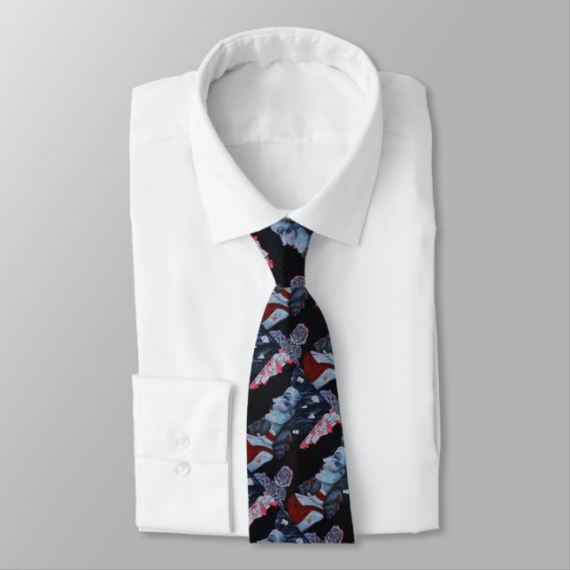 The Red Queen Original Art Wonderland Necktie (Tied)