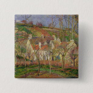The Red Roofs, or Corner of a Village 2 Inch Square Button