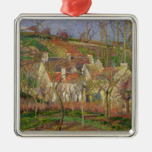 The Red Roofs, or Corner of a Village Metal Ornament