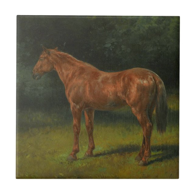 The Red Sorrel Horse (by Rosa Bonheur) Tile (Front)