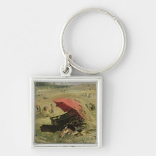 The Red Sunshade, c.1860 Keychain