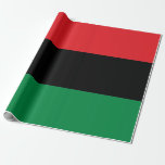 The Red, The Black, & The Green Wrapping Paper<br><div class="desc">The red, black, and green flag is a Pan-African flag or the Black Liberation Flag as designed in 1920 by the UNIA. The red represents the blood of our African ancestors shed in the quest for liberation. The black represents us as African people throughout the Diaspora, and the green represents...</div>