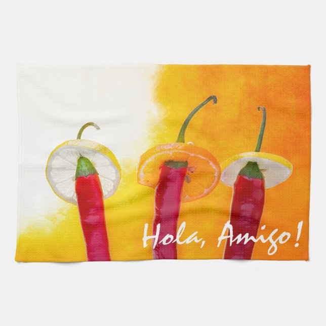 The Red, The Hot, The Chili Kitchen Towel (Horizontal)