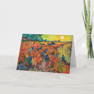 The Red Vineyard by Vincent van Gogh Card