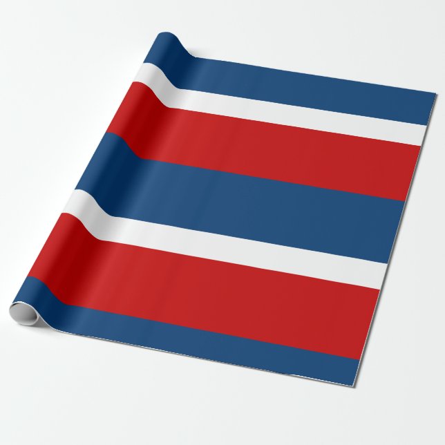 The Red White and Blue Matte Wrapping Paper (Unrolled)
