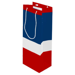 The Red White and Blue - Wine Gift Bag, Glossy Wine Gift Bag