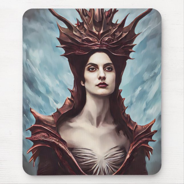 The Red Witch Of The Mountains Fantasy art   Mouse Pad (Front)