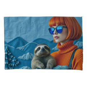 The Redhead and the sloth Pillowcase