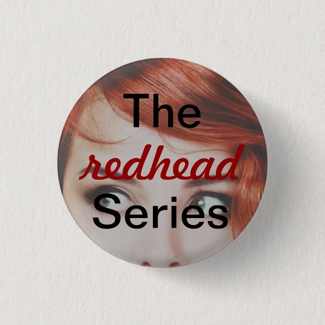 The REDHEAD Series 1 Inch Round Button (Front)