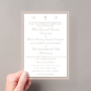 The Refined Catholic Wedding Acrylic Invitations