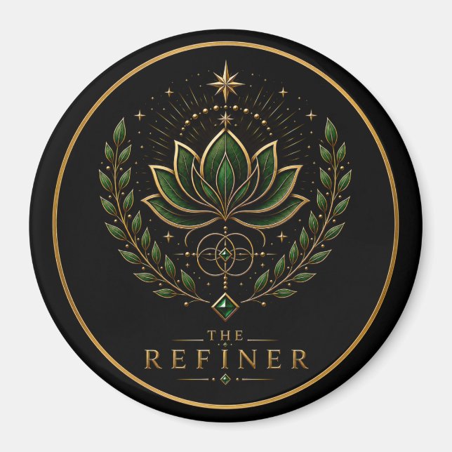 The Refiner Virgo Archetype Circle Magnet (Front)