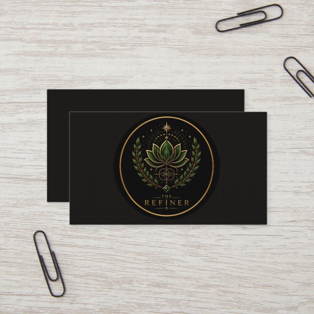 The Refiner Virgo Personalized Archetype Business Card (Front/Back In Situ)