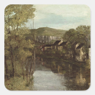 The Reflection of Ornans, c.1872 Square Sticker